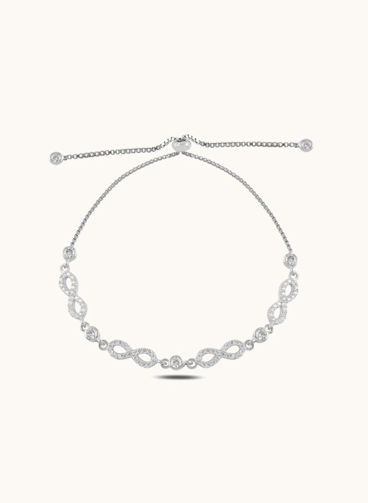 Pulsera infinito con cierre deslizante ajustable